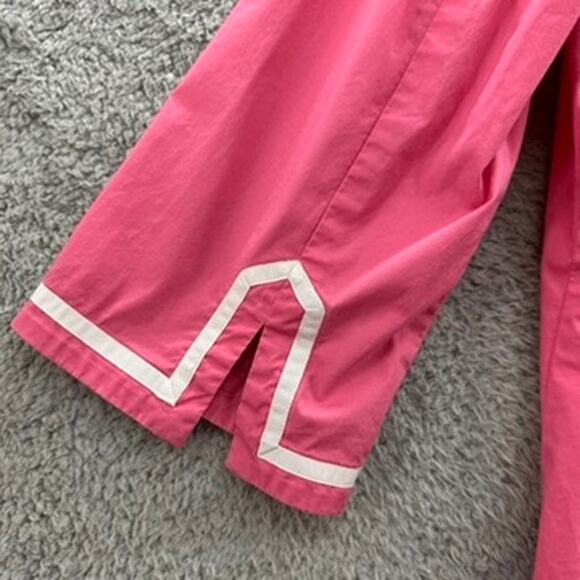 Jones New York Large Pink Tunic Top‎ Embroidered Floral V-Neck 3/4 Sleeves - Picture 9 of 10